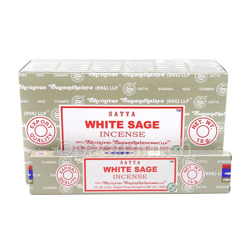 Satya White Sage BNG Räucherstäbchen 15 g von Shrinivas Sugandhalaya