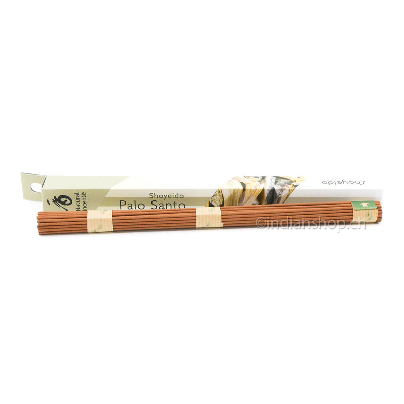 Shoyeido Overtones Palo Santo Räucherstäbchen mit Verpackung
