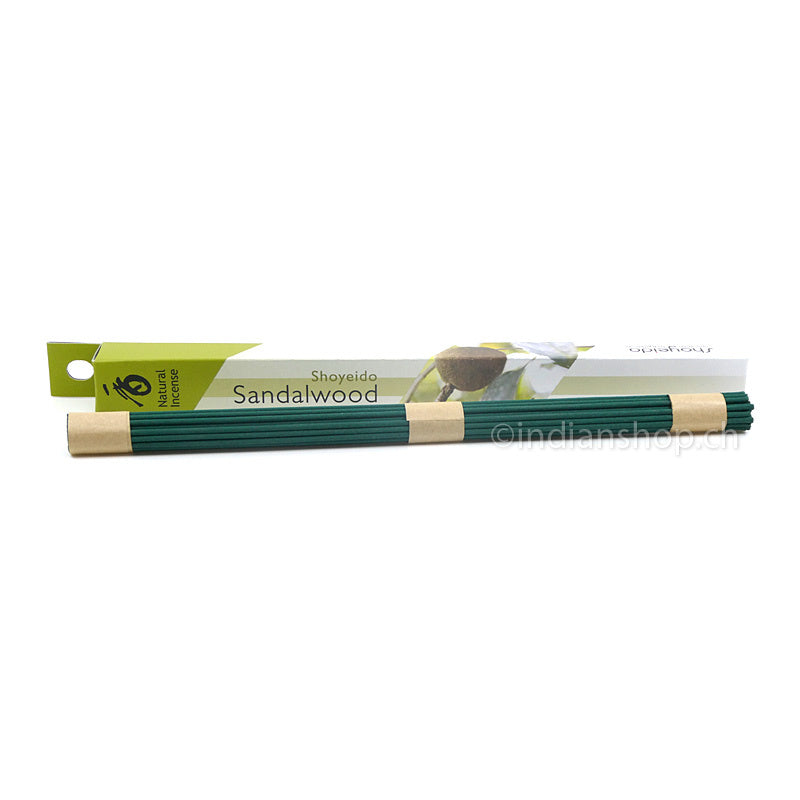 Shoyeido Overtones Sandalwood Räucherstäbchen mit Verpackung