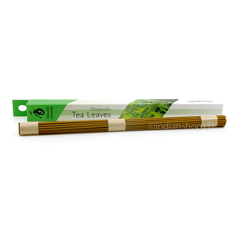 Shoyeido Overtones Tea Leaves Räucherstäbchen mit Verpackung