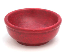 Rote Speckstein-Räucherschale 10 cm aus Indien
