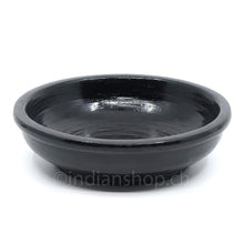 Schwarze Speckstein-Räucherschale 10 cm aus Indien