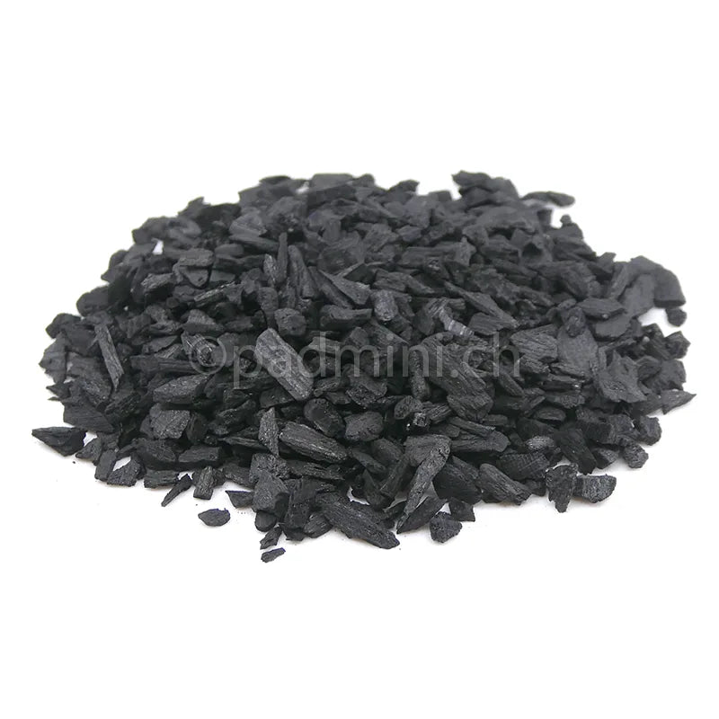 Styrax Calamitus Amber – schwarze, längliche Holzkohlefragmente mit balsamischem Amberduft zum Räuchern