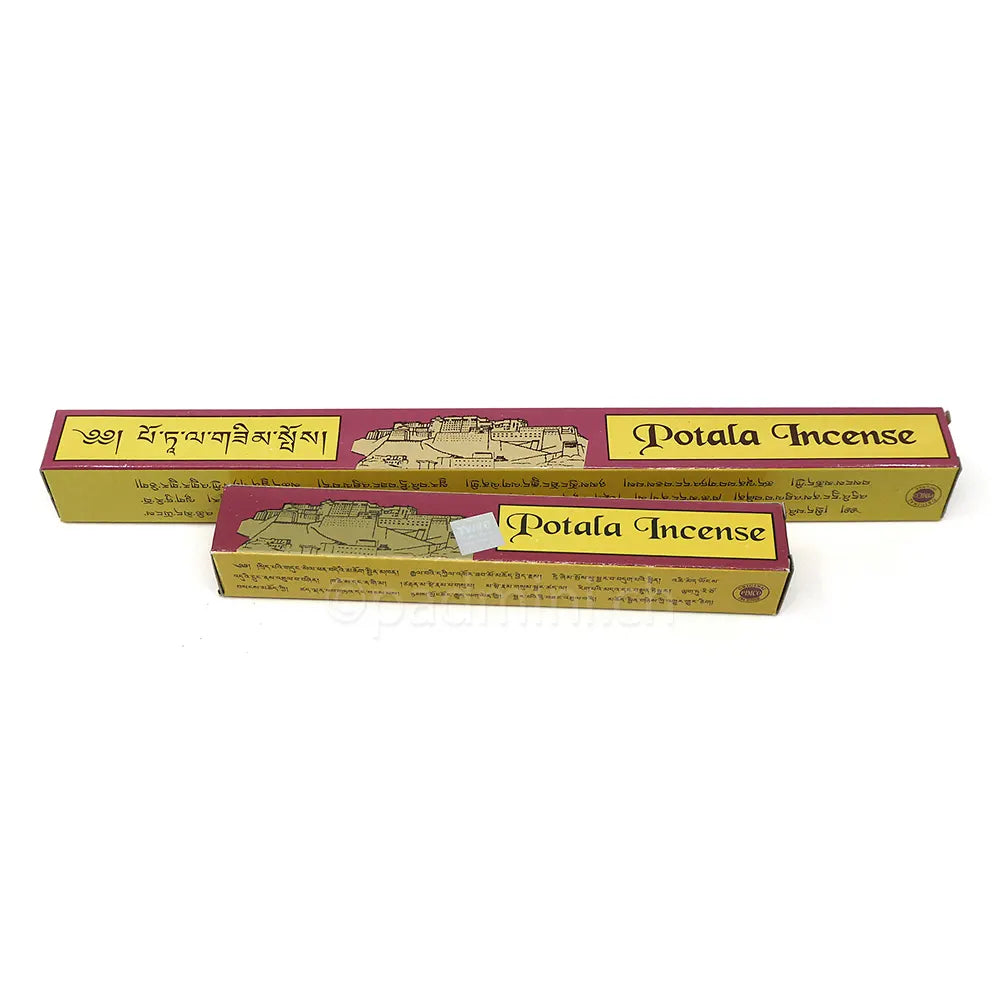 Packung der traditionellen tibetischen Potala-Räucherstäbchen von Pimco Incense, handgefertigt in Nepal aus Himalaya-Kräutern.