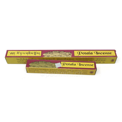Packung der traditionellen tibetischen Potala-Räucherstäbchen von Pimco Incense, handgefertigt in Nepal aus Himalaya-Kräutern.