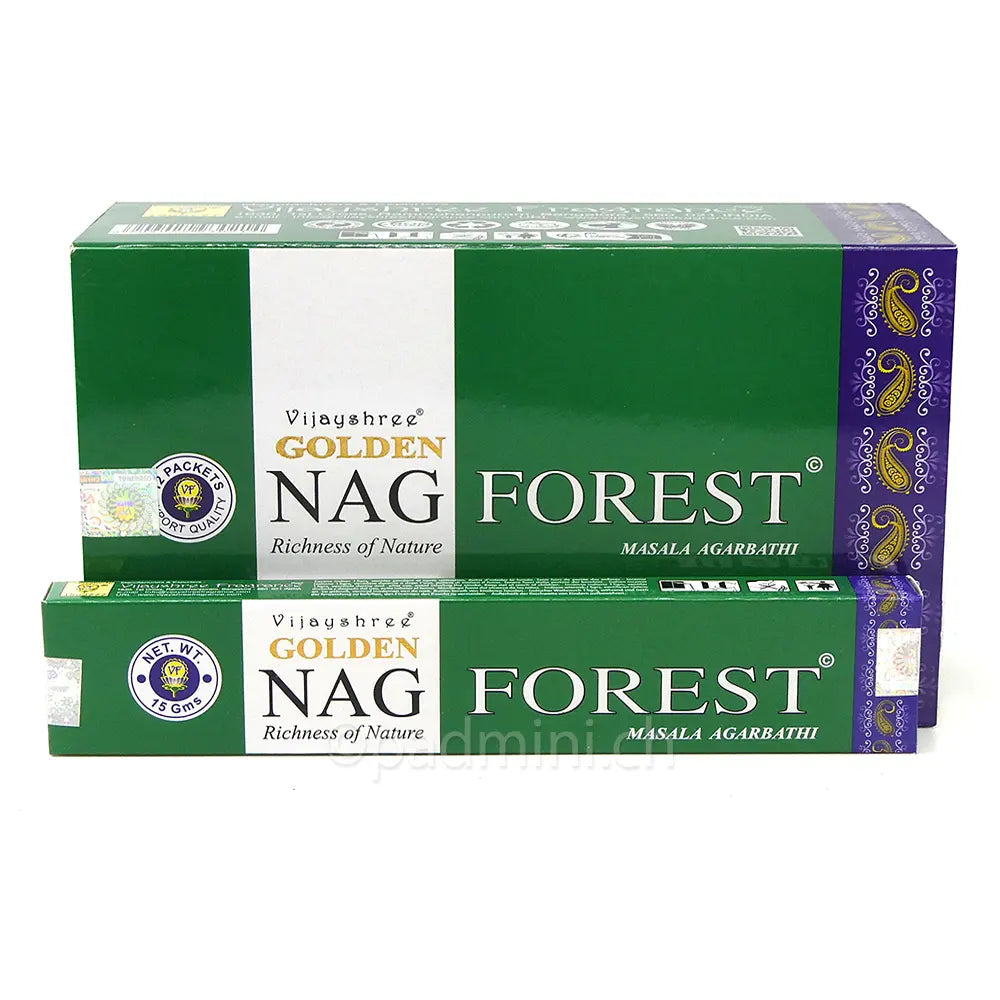 Vijayshree Golden Nag Forest Masala Räucherstäbchen 15 g aus Indien