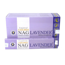 Vijayshree Golden Nag Lavender Masala Räucherstäbchen 15 g aus Indien