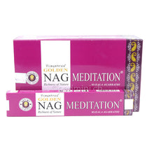 Vijayshree Golden Nag Meditation Masala Räucherstäbchen 15 g aus Indien