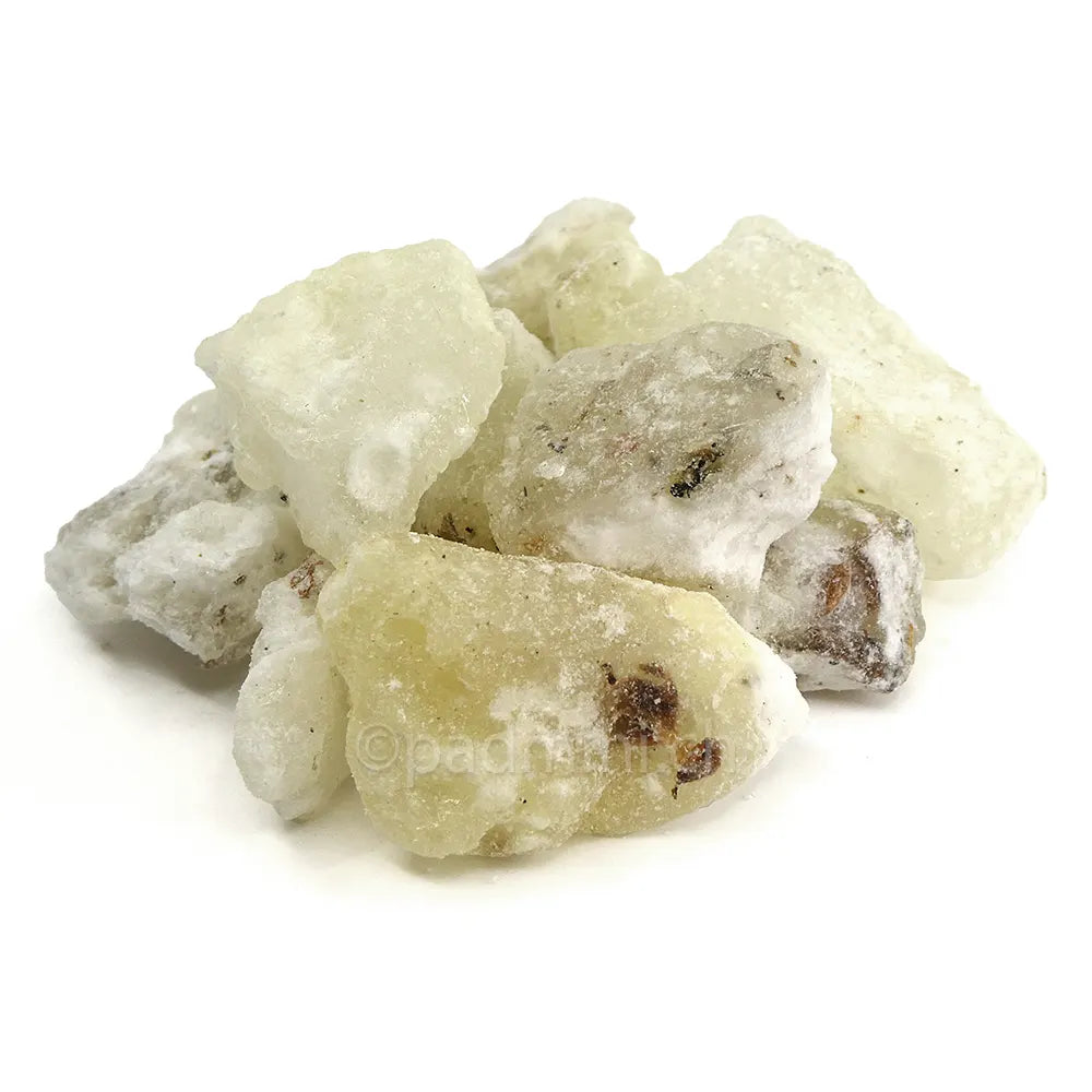 Naturreiner Weisser Copal Blanco in Stücken aus Mexiko für das schamanische Räuchern auf Kohle, 25g-Beutel.