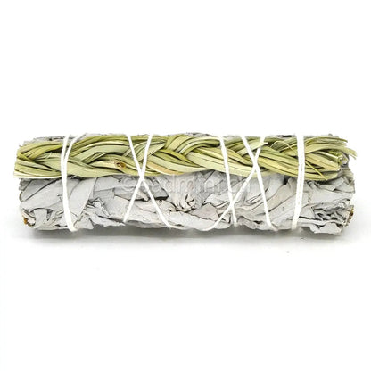 Räucherbündel aus weissem Salbei und Sweetgrass