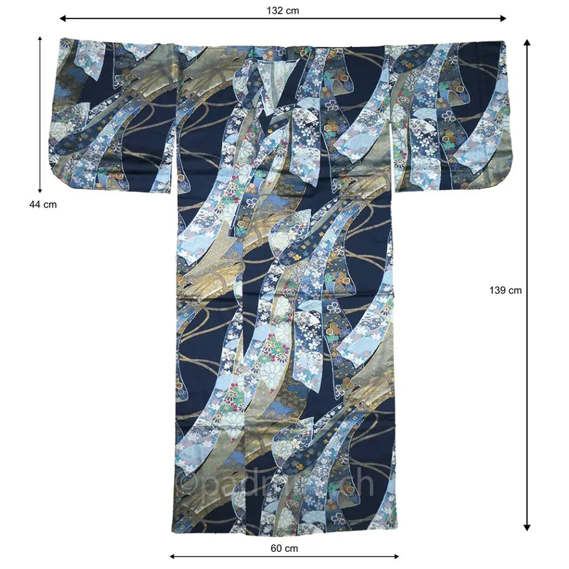 Yukata en Coton YU-572-BL