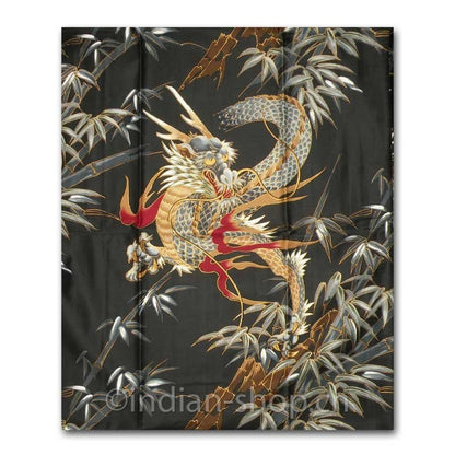Yukata aus Baumwolle Drachen 697 - INDIAN SHOP