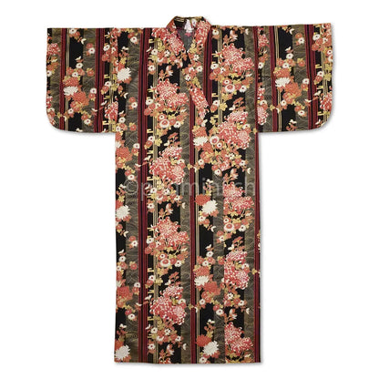 Yukata japonais authentique de Kyoto avec motifs de chrysanthèmes